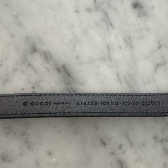 Gucci Vintage Black Leather Belt - Rare! - Picture 3 of 13